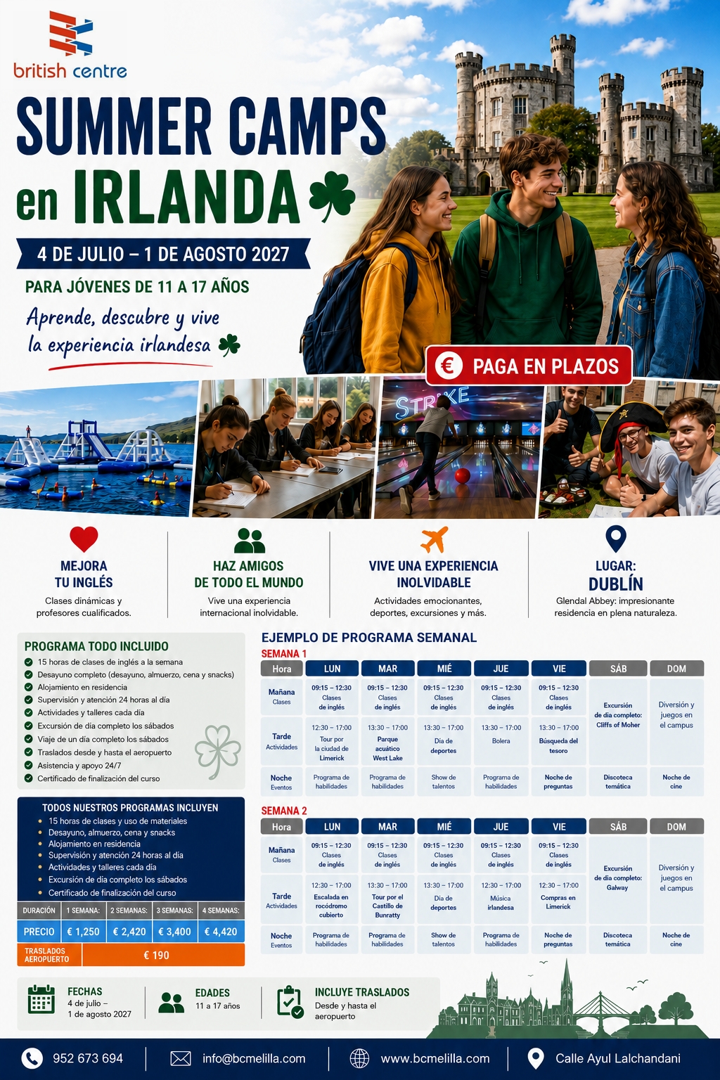 11-17 años – Campamento de verano
